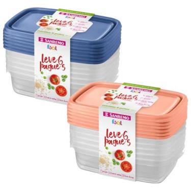 Imagem de Conjunto De Potes Plástico Sanremo 785ml Leve 12 E Pague 10