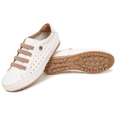 Imagem de Mocatênis Sapatênis Casual Feminino Couro Legítimo Conforto Mácio - Gr