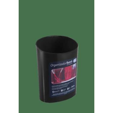 Imagem de Escorredor de Talheres Coza Glass 11,7 x 8,1 x 16,2 cm Preto