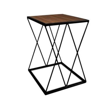 Imagem de Mesinha Lateral Alta Moderna p/ Decoração Sala Quarto Colima - Loja da