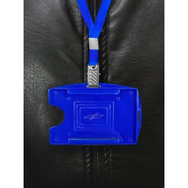 Imagem de 10 Cordões + 10 Protetores de Crachá Azul Royal - Mares