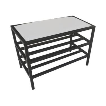 Imagem de Sapateira Banco Estofado Hall De Entrada Estilo Industrial - Moveraço,