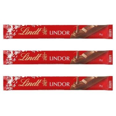 Imagem de Chocolate, Ao Leite Lindt Lindor Barra, 3 Barrinhas De 38G