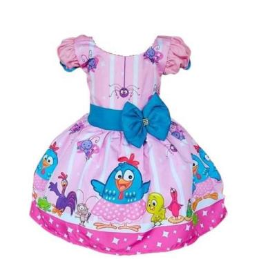 Imagem de Vestido Temático Galinha Pintadinha Rosa Bufante - Nalu_kids, 1, Rosa