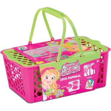 Imagem de Cesta Leva Papinha Infantil Sweet Fantasy Com 28 Peças - Cardoso Toys