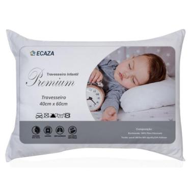 Imagem de Travesseiro Infantil 40cm x 60cm com Fibra Siliconizada - Ecaza