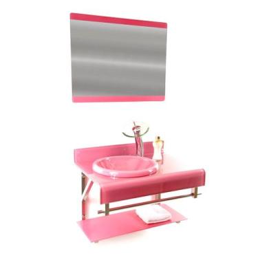 Imagem de Gabinete Vidro Banheiro Estilo Choppin Full Inox Cores - Cubas e Gabin