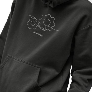 Imagem de Blusa Moletom Masculino Estampado Engenharia em Algodão Fio 30.1 Pente