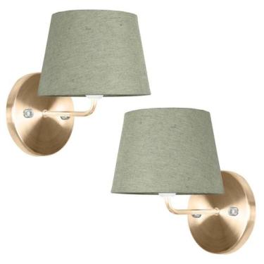 Imagem de Kit 2 Arandela New Cobre Com Cupula Tradicional Cinza Escuro - MARRYLU