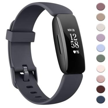 Imagem de AK Pulseira compatível com Fitbit Inspire 2 para mulheres e homens, pulseiras esportivas de substituição ajustáveis para Fitbit Inspire 2/Ace 3 (azul noturno)