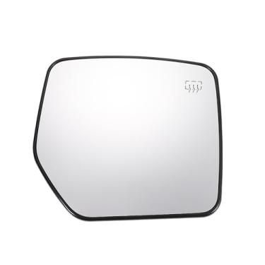 Imagem de X AUTOHAUX Substituição de vidro retrovisor do lado direito do passageiro do carro com placa de suporte vidro branco aquecido para Jeep Compass Patriot 2007-2017