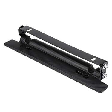 Imagem de Suporte de placa de licença universal ajustável de fibra de carbono para carro suporte de moldura de placa de carro suporte de montagem para suportes de bicicleta