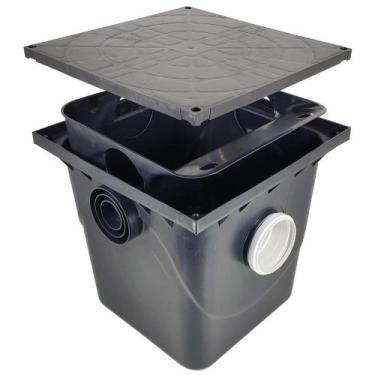 Imagem de Caixa de Gordura Metasul Com Cesto Injetada 42L Preta