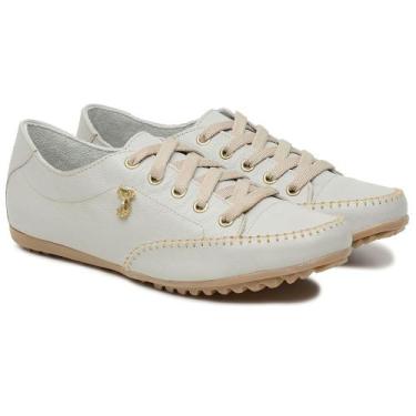 Imagem de Sapatenis Confortável Haldrys com Detalhe em Metal, Off white, 35