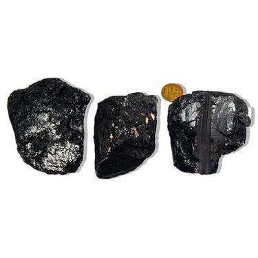 Imagem de 03 Turmalina Preta Pedra Natural 250 a 300g Média 7cm Tipo B - Cristai