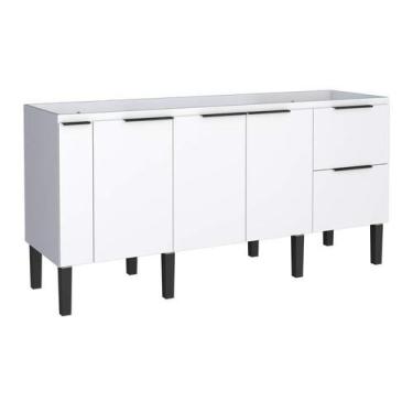 Imagem de Gabinete de Cozinha Branco em Madeira Montado 174cm Cisne Cozimax