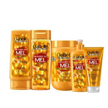 Imagem de  kit Dabelle Milagres do mel Shampoo Condicionador Creme de Pentear Òl