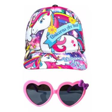 Imagem de Kit Boné Infantil E Óculos De Sol Verão Meninas - kapbom