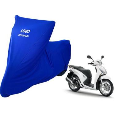 Imagem de Capa De Tecido Helanca Lycra Honda SH 150i Sob Medida - Mz, Azul