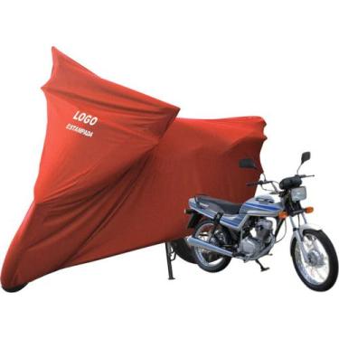 Imagem de Capa Protetora Para Cobrir Moto Honda CG 125 Today Com logo - Mz, Verm