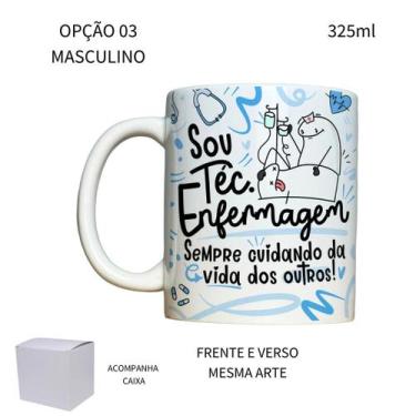 Imagem de Caneca 325ml Técnico Técnica de Enfermagem - LARANJA E MIMOS