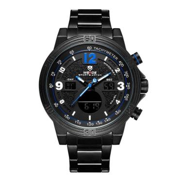 Imagem de Relógio Masculino Weide Anadigi Wh6908B - Preto E Azul