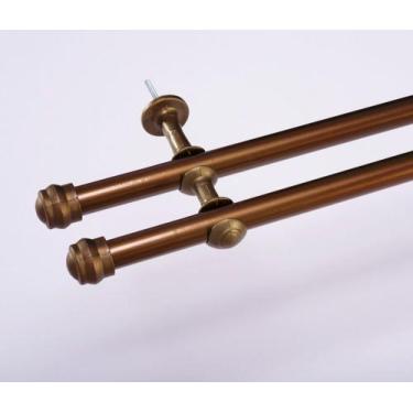 Imagem de Varão Duplo para Cortina de 4 Metros Espessura 19mm - Ouro Velho - Bor