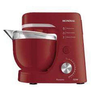 Imagem de Batedeira Planetaria Bp 03 R 127V 60Hz Tigela Pp - Mondial, Vermelho, 