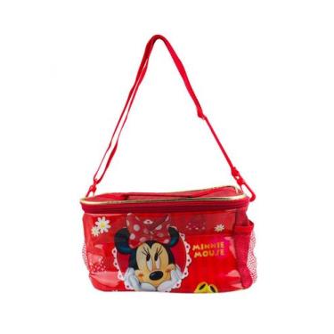 Imagem de Bolsa Vermelha Térmica Lancheira Minnie 15x27x18cm  Disney - Taimes