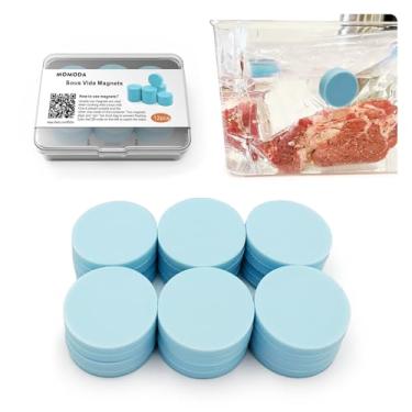 Imagem de Clipes de ímã Sous Vide - Garanta refeições perfeitamente cozidas com estes ímãs Sous Vide revestidos de silicone de grau alimentício! Mantenha os sacos submersos e evite flutuar - Pacote com 12