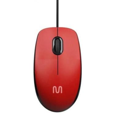 Imagem de Mouse Com Fio Usb Vermelho 1200 Dpi Mo390 - Multi - Multilaser