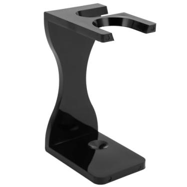 Imagem de Suporte de escova de barbear de acrílico, preto, suporte para escova de barbear e navalhas, suporte para escova de barba para tosar barba, base para viagem em casa