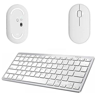 Imagem de BDNET, Mouse e Teclado bluetooth para iPad Air 5 10,9" 2022 Branco