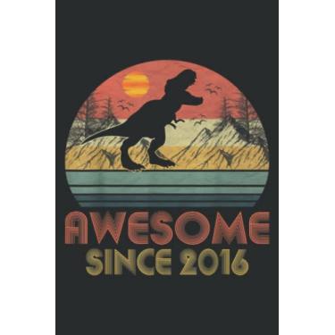 Imagem de Retro 2016 Birthday Saurus Boy Awesome 2016 Dinosaur T Rex: Lined For Memo Diary Journal, Perfect for School, Office & Home - 6" x 9", 100 Pages