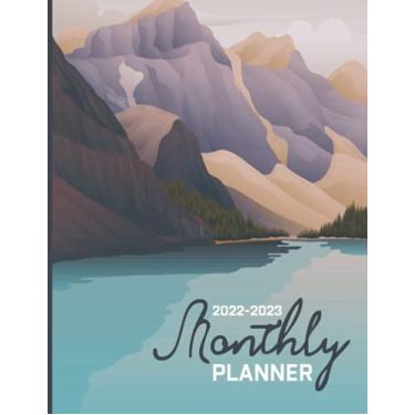 Imagem de 2022-2023 Monthly Planner: 2 Years of Planning With Federal Holidays | A4 - Two Year Monthly Planner / Calendar / Schedule - To Do List - 24 Months ... 2023 | Beautiful Mountain And Lakes Cover