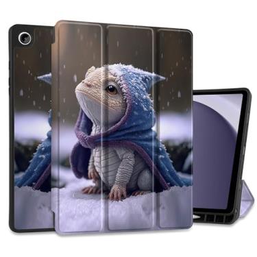 Imagem de MEEgoodo Capa para Samsung Galaxy Tab A9 Plus de 11 polegadas 2024 2023 com suporte para caneta S, capas para tablet inteligente A9+ com suporte de três dobras de couro + capa traseira de TPU macio +