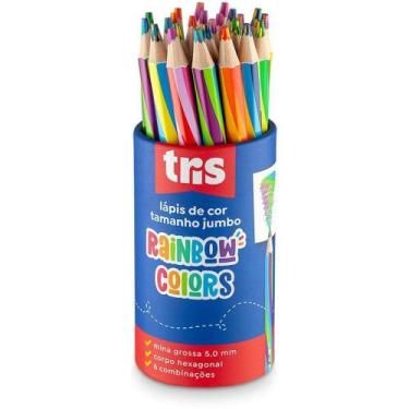 Imagem de Lapis de COR Jumbo TRIS Rainbow 6 Combinacoes COR POTE-24 - Summit