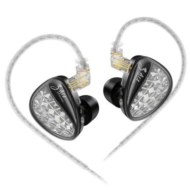 Imagem de KZ ZA12 fones de ouvido intra-auriculares, 2DD+4BA driver híbrido IEM para jogos, 6 drivers HiFi no monitor auricular, fones de ouvido IEM com cabo IEM destacável de 2 pinos para cantores audiófilos