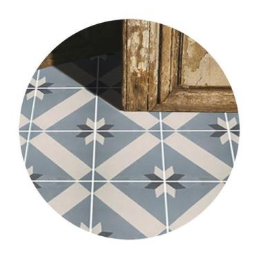 Imagem de Adesivo para piso ladrilho estrela azul antiderrapante lavável - Colac