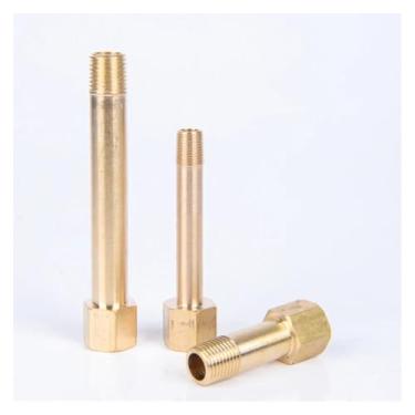 Imagem de hardware M10 1/8" 1/4" BSP Female To M10 M12 Male Thread Brass Long Nipple Mold Pipe Fitting Molding Adapter Coupler Connector For Water Junta de tubo(1I4-M12x1.75 L(125))