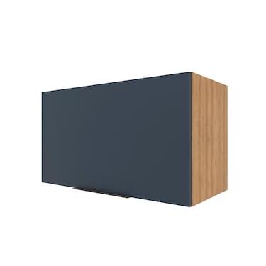 Imagem de Armário Aéreo para Geladeira Bartira Cristal com 1 Porta e 80cm de largura – Lâmina Mel/Azul Royal