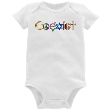 Imagem de Body Bebê Coexistência Pacífica - Foca na Moda, Branco, GG