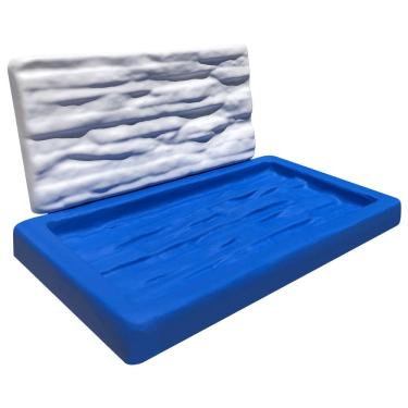 Imagem de Forma Silicone Gesso Parede 3D - Travertino