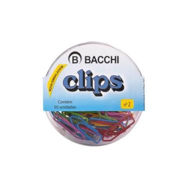 Imagem de Clips Colorido N 2 Bacchi Caixa Com 50 unidades