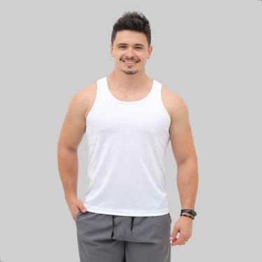 Imagem de Regata Dryfit Masculina Lisa Treino Academia Correr Caminhar - Hardsev