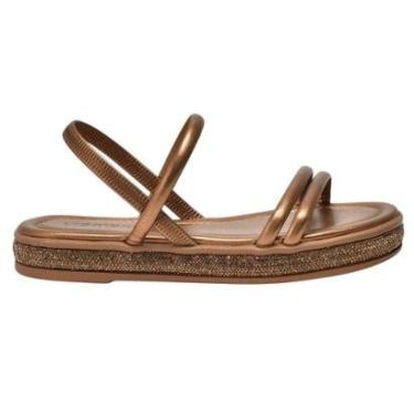 Imagem de Sandália Papete Casual Feminino Via Marte 114-004-01 Marrom-Feminino
