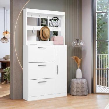 Imagem de Jogo Sapateira e Porta Objetos com Espelho Caruá Malbec - CasaH