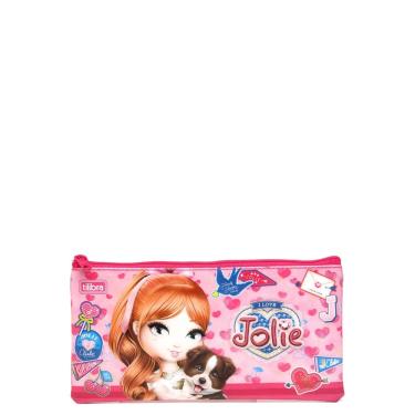 Imagem de Estojo Tilibra Slim Jolie Loira Infantil Rosa