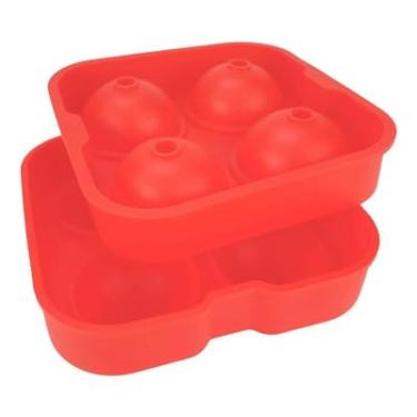 Imagem de Forma De Gelo Silicone Redondo 1 Unidade 11 x13 cm Bar Esferas Bebida Redonda Casa Cozinha Esfera