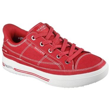 Imagem de Skechers Tênis feminino sem cadarço Arcade-See Ya There Hands Free Slip-ins, Vermelho, 40